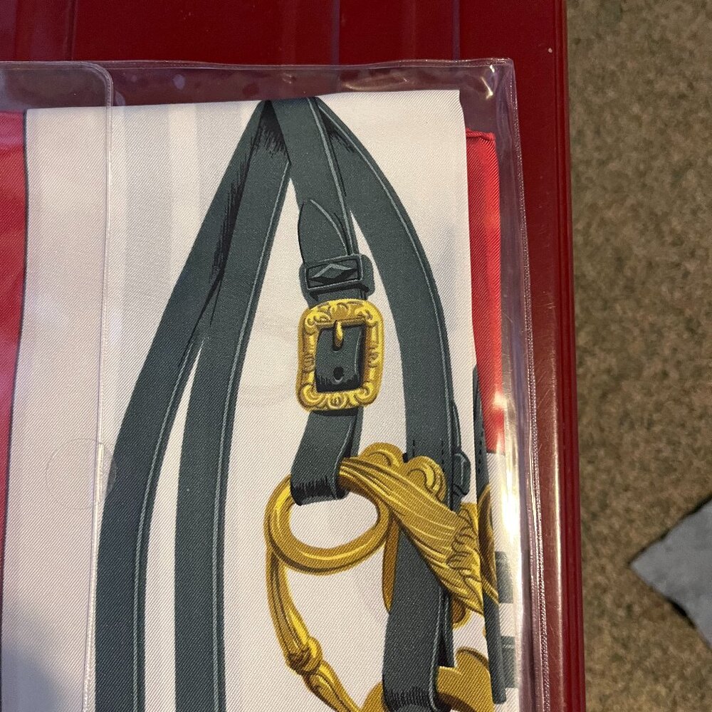 Vintage Hermes scarf: horse bridle 2